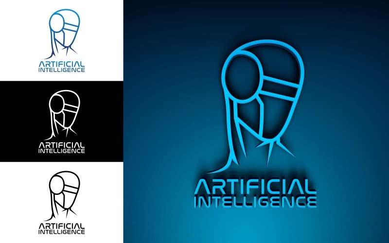 Design del logo dell'intelligenza artificiale