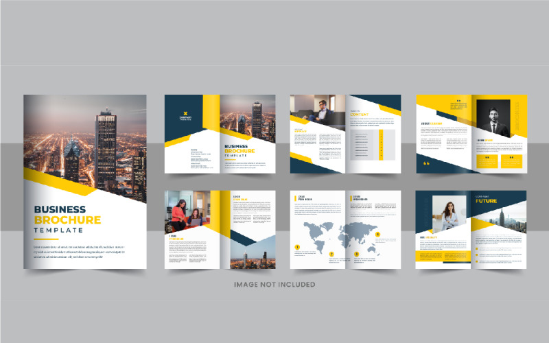 Diseño de folletos de perfil de empresa, diseño de folletos creativos.