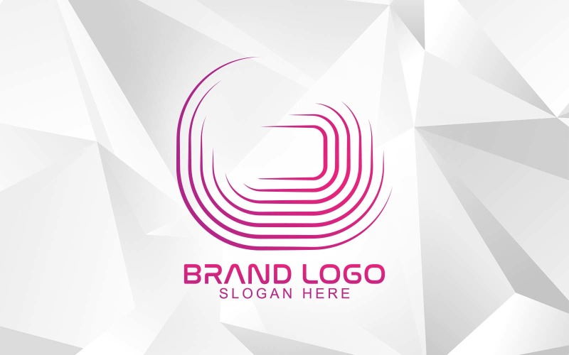Kreativ varumärkeslogodesign - rundad fyrkant