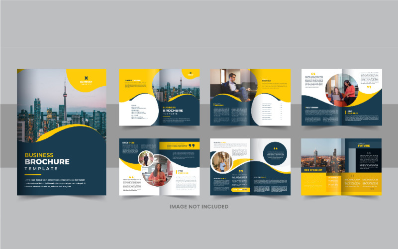 Kreativní návrh brožury profilu společnosti, kreativní rozvržení návrhu brožury