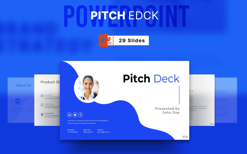 Modèle PowerPoint de pitch deck'_