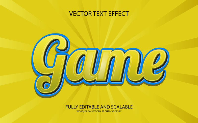 Повністю редагований дизайн гри з 3D текстовими ефектами