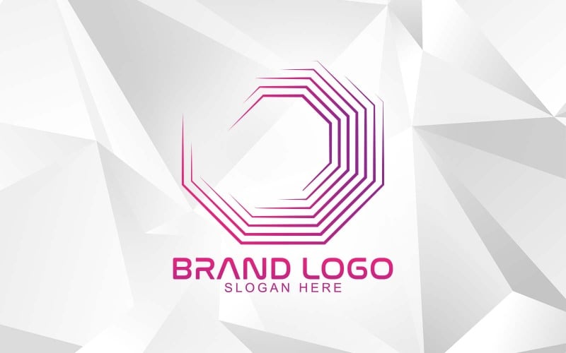 Projekt logo kreatywnej marki - ośmiokąt