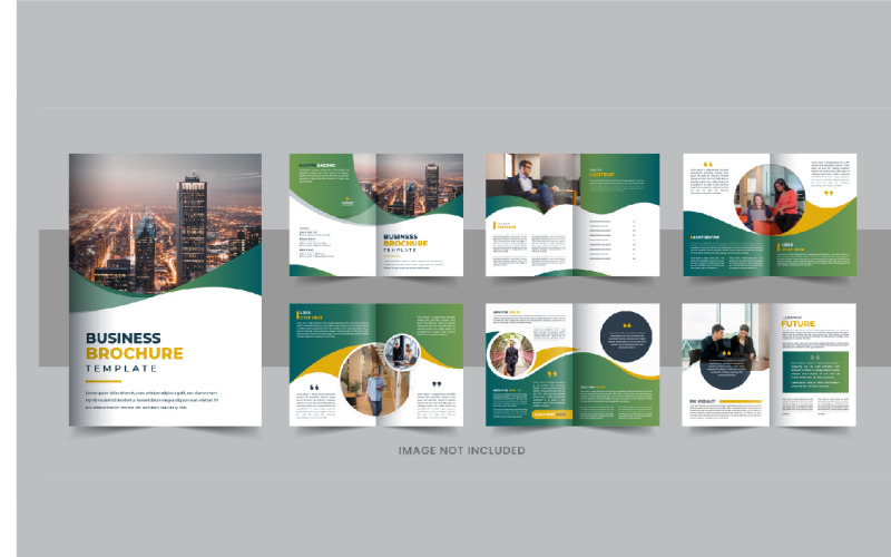 Şirket profili broşür tasarımı, yaratıcı Broşür şablonu tasarım düzeni