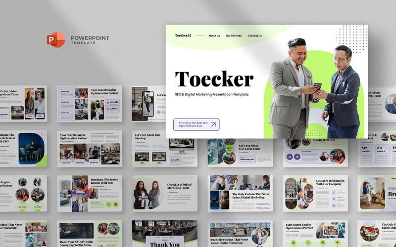 Toecker - SEO & Digital Marketing Powerpoint šablona