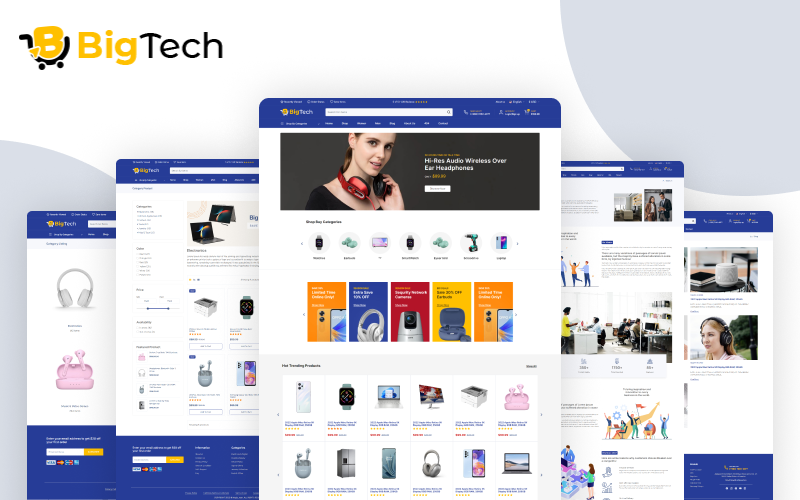 BigTech – HTML-шаблон для електронної комерції електроніки