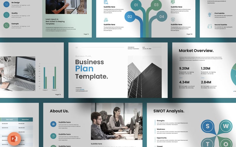 Biz Plan  Presentation PowerPoint Template