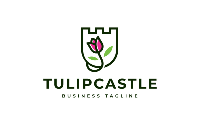 Szablon logo zamku tulipanowego
