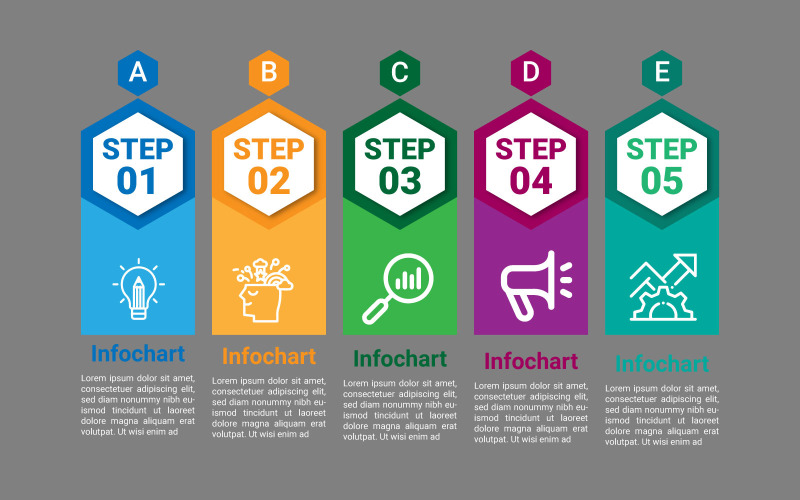 Enkla infographic element mall designstil