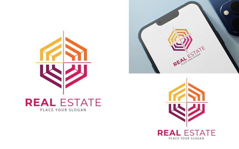 Modello di progettazione del logo ReadEstate