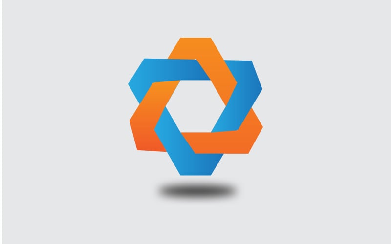 Modelo de design de logotipo de polígono simples