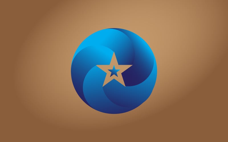 Prosty szablon projektu logo gwiazdy