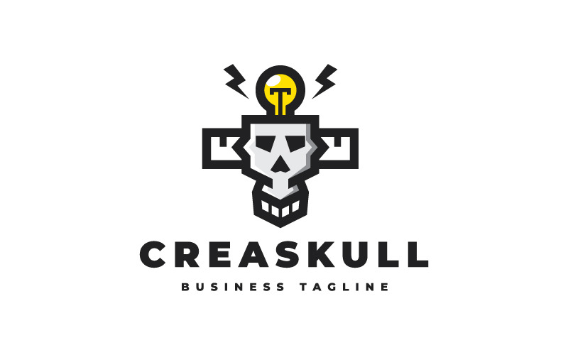 Шаблон логотипу Creative Skull