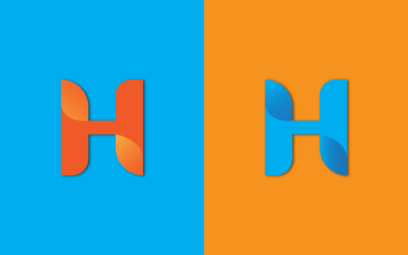 Simple H Logo Design Template