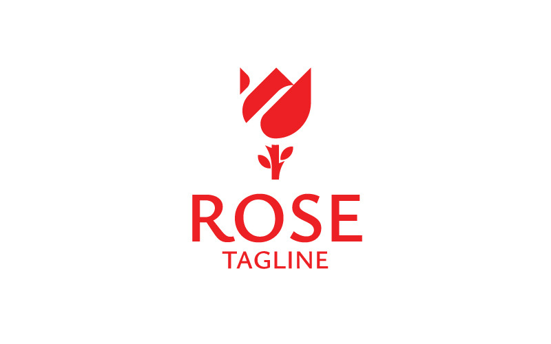 Современный шаблон логотипа Creative Rose