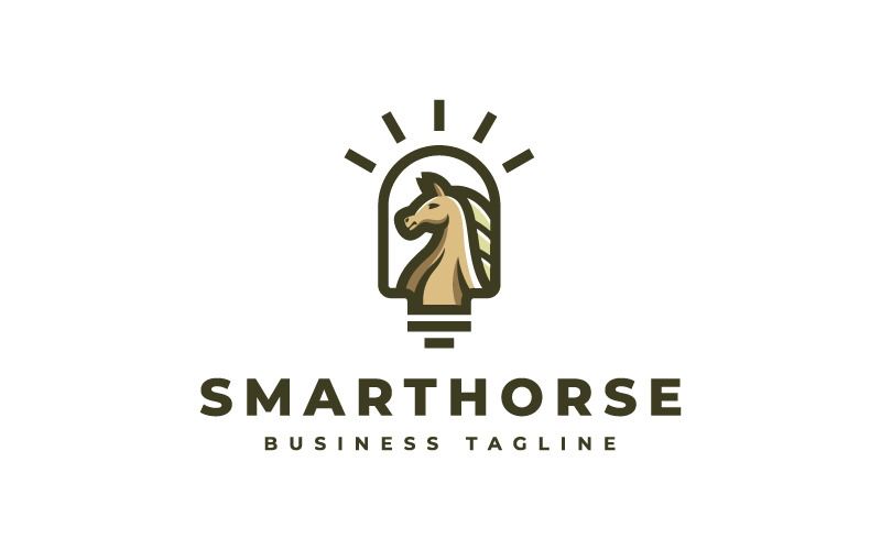 Akıllı At Logo Şablonu