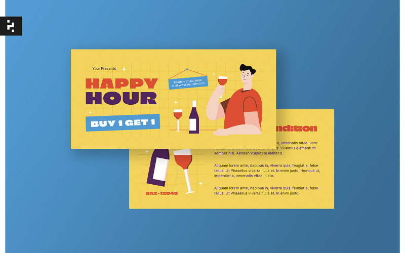 Kreatywny kupon upominkowy Happy Hour