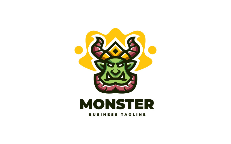 Kung Monster logotyp mall