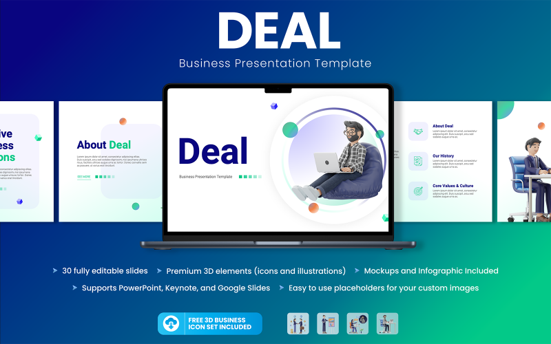 Oferta - Plantilla de diapositivas de Google para presentación empresarial