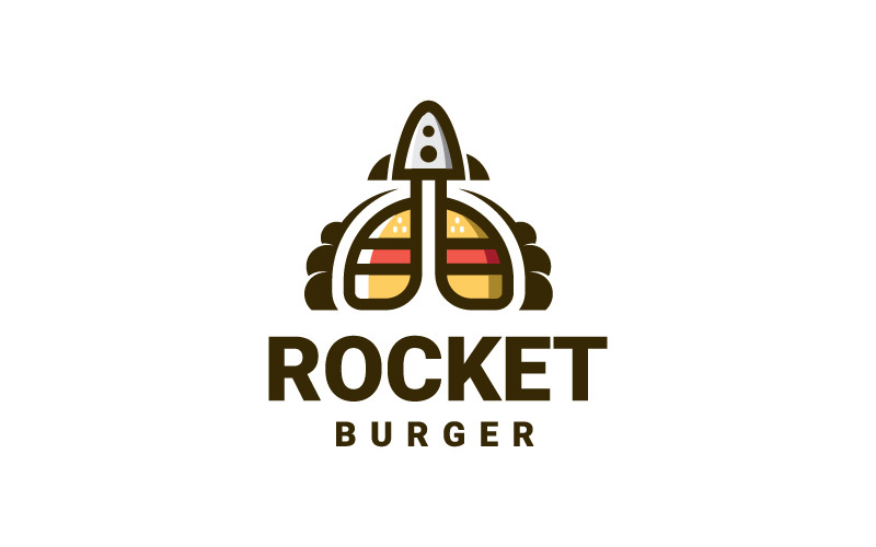 Шаблон логотипу Space Rocket Burger