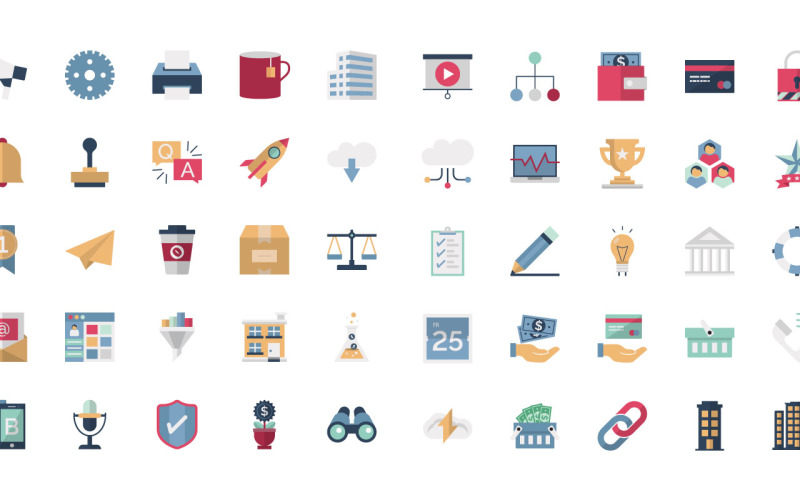 Zakelijke en financiële vector iconen