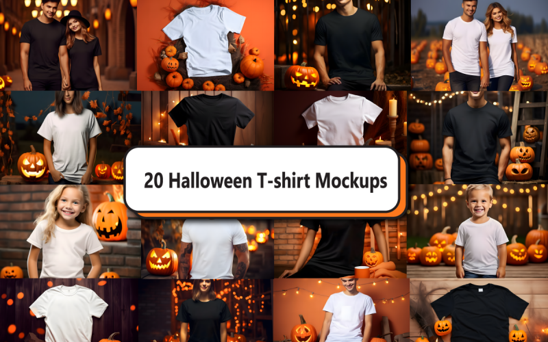 Pakiet makiet Halloweenowej koszulki