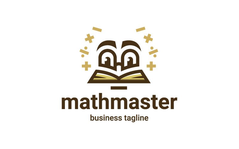 Modèle de logo de maître de mathématiques