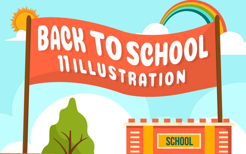 11 Ritorno a scuola illustrazione vettoriale