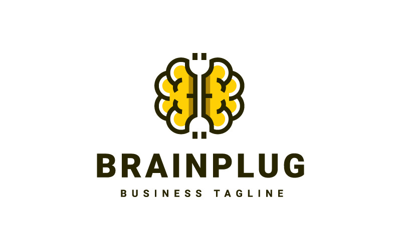 Smart Brain Plug-Logo-Vorlage