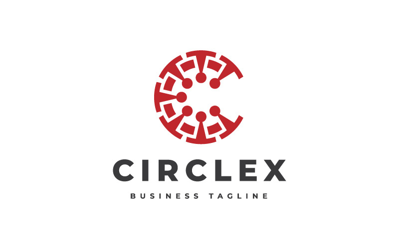 Circlex - C harfi Logo şablonu