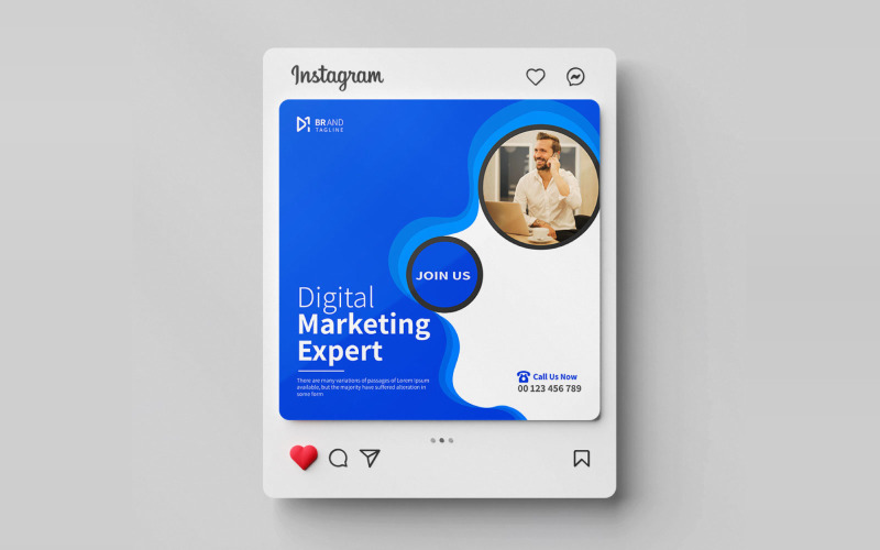 Digitális marketing Instagram poszt web banner sablon design