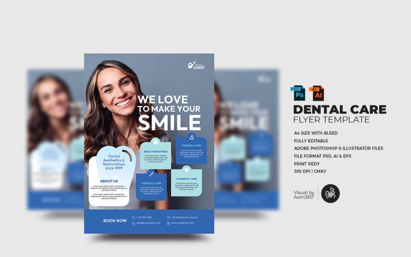 Флаер о стоматологической помощи Template_v01