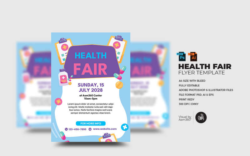Шаблон флаєра Health Fair