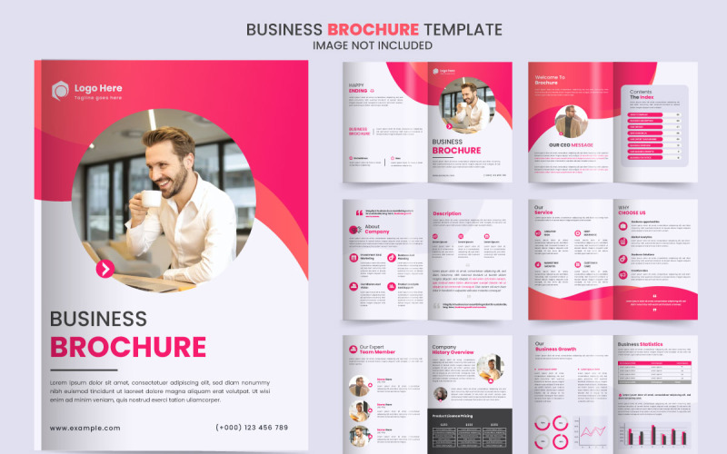 Brochure design, minimal multipage business brochure template design, annual report