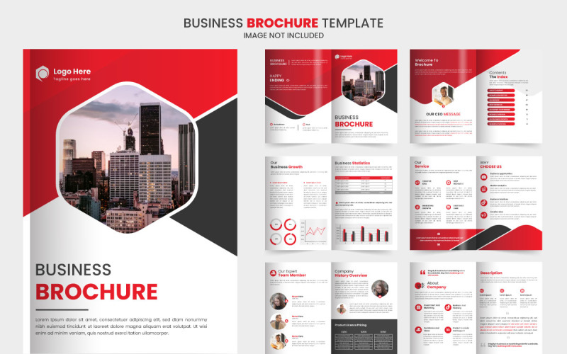 Design der Firmenprofil-Broschüre, minimale mehrseitige Geschäftsbroschüren-Vorlage, Firmenprofil
