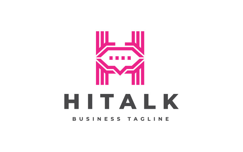 Hitalk - šablona loga písmeno H