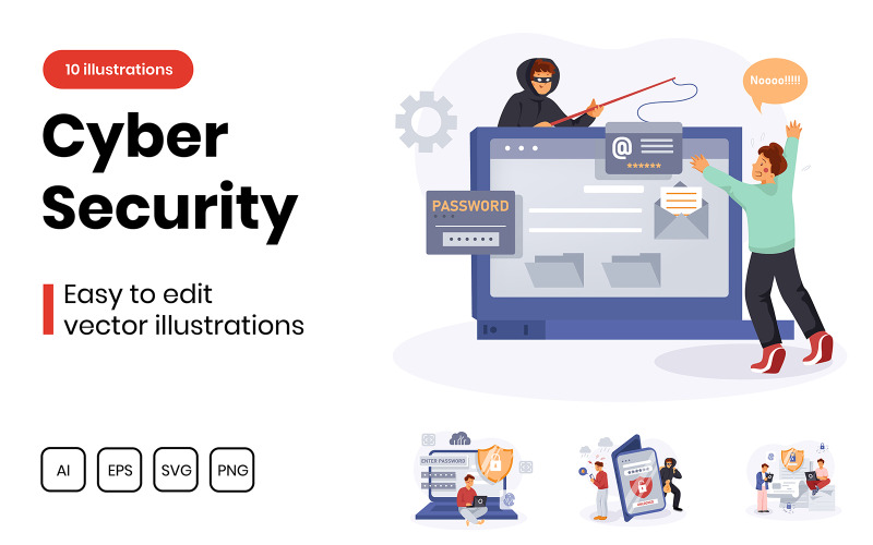 M300_ Cyber Security Illustrationer