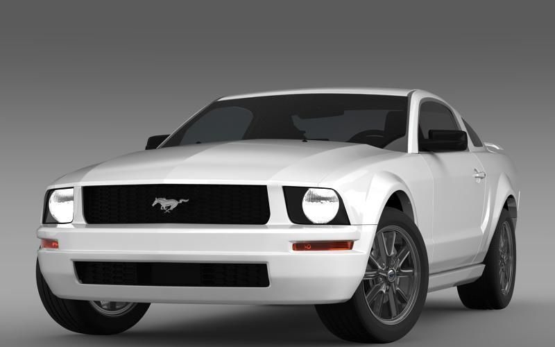 Modello 3D della Ford Mustang del 2005