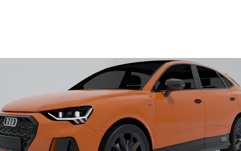 Pojazd miejski Audi Q3 Plik obj gotowy do projektów.