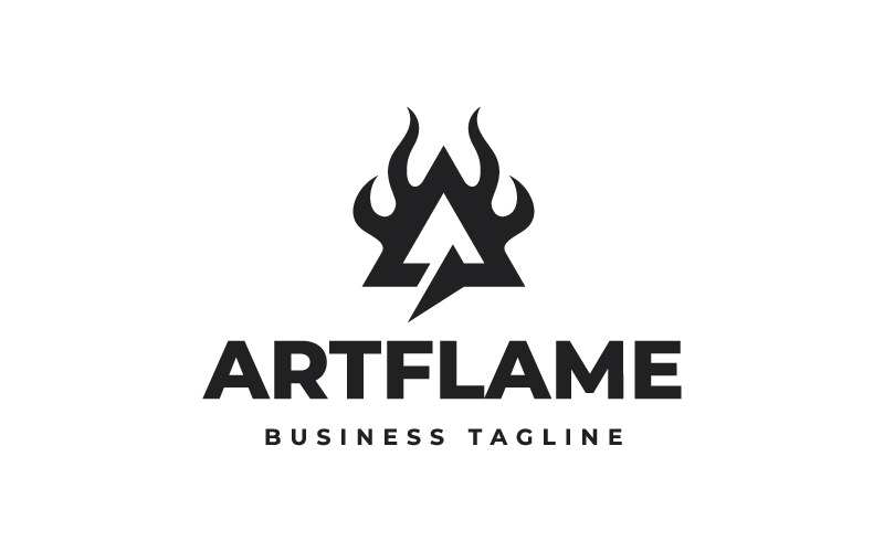 Artflame - Шаблон логотипа с буквой А