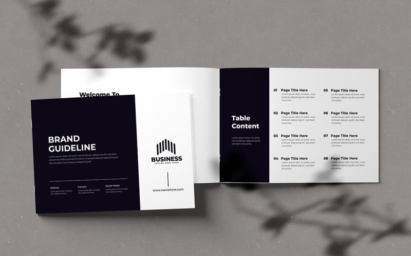 Minimalist Brand Guidelines layout Design