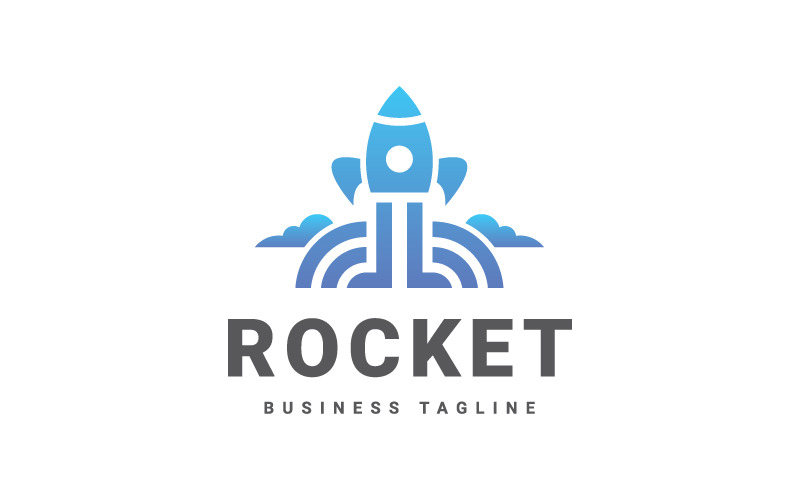 Modèle de logo Rocket Connect