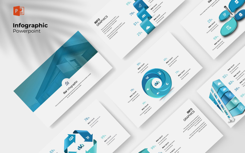 Modelli PowerPoint di infografica.