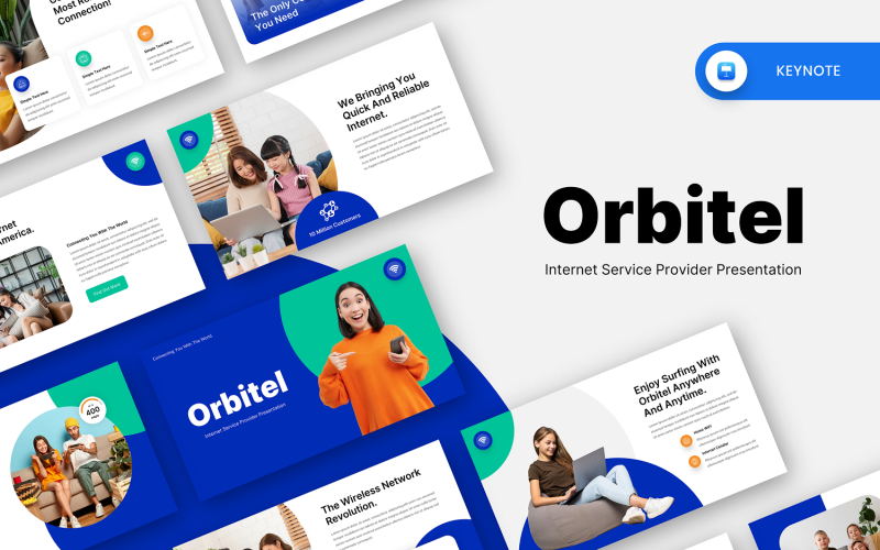 Orbitel - Plantilla de Keynote de proveedor de servicios de Internet