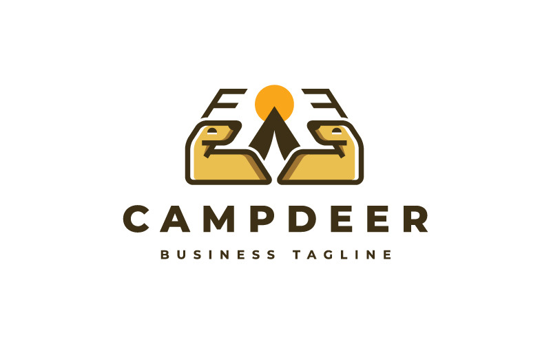 Шаблон логотипу Forest Camp Deer