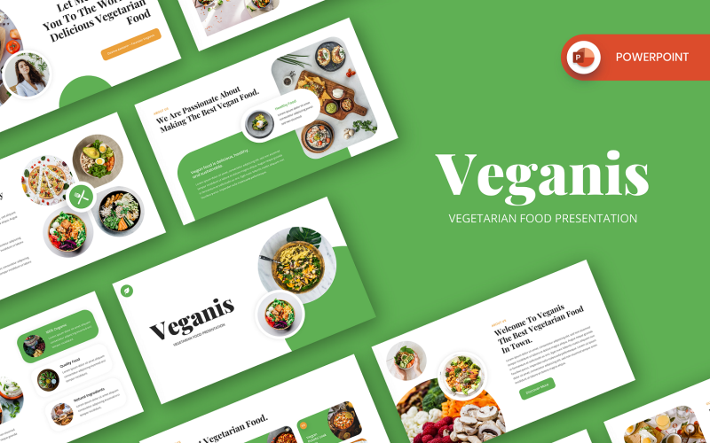 Veganis - 素食食品Powerpoint模板