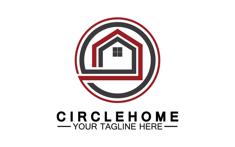Casa edificio casa proprietà logo vettoriale v18