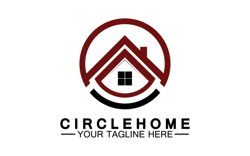 Casa edificio casa proprietà logo vettoriale v21