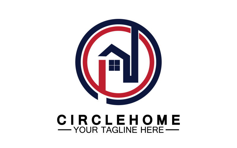 Casa edificio casa proprietà logo vettoriale v7