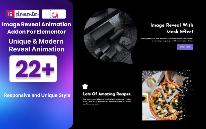 Complemento de WordPress de animación de revelación de imágenes para Elementor